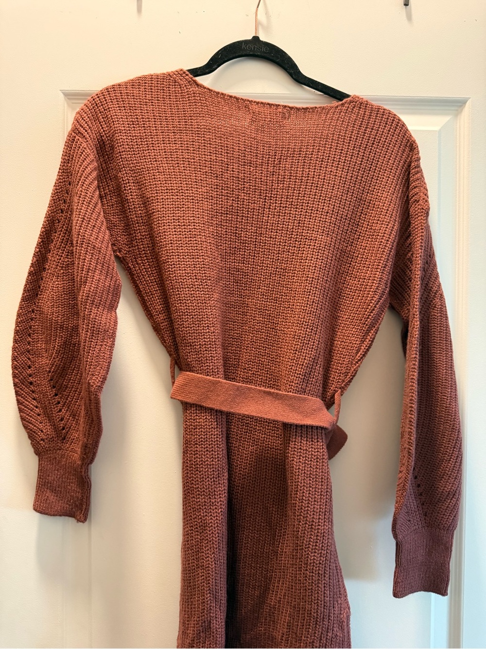 Knit Belted Sweater Dress - Picture 4 of 4
